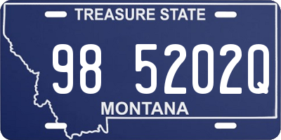 MT license plate 985202Q