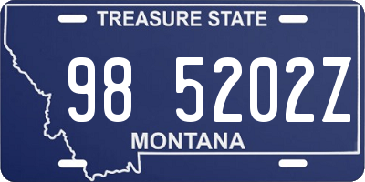 MT license plate 985202Z