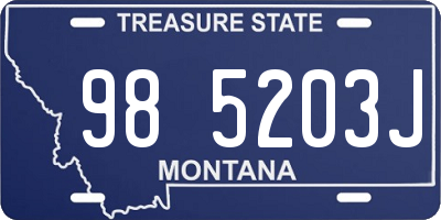 MT license plate 985203J