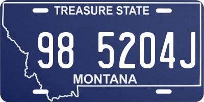 MT license plate 985204J