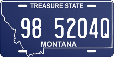 MT license plate 985204Q