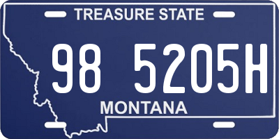 MT license plate 985205H