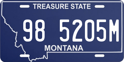 MT license plate 985205M