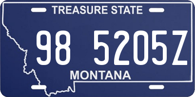 MT license plate 985205Z