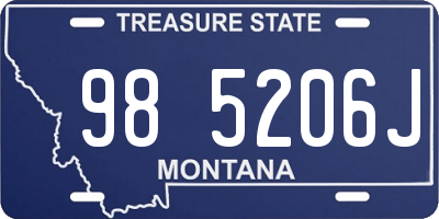 MT license plate 985206J