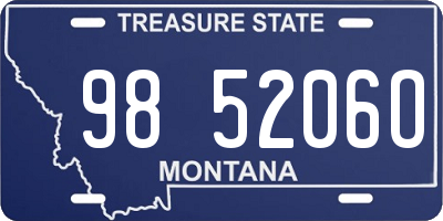 MT license plate 985206O