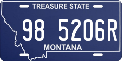 MT license plate 985206R