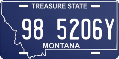 MT license plate 985206Y