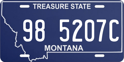 MT license plate 985207C