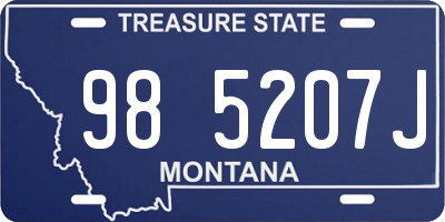 MT license plate 985207J