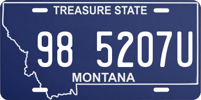 MT license plate 985207U