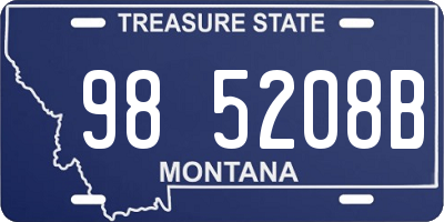 MT license plate 985208B