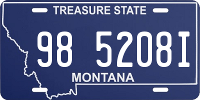 MT license plate 985208I