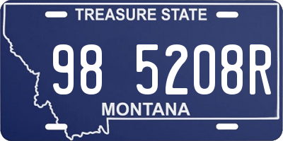 MT license plate 985208R