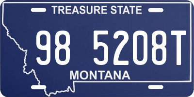 MT license plate 985208T