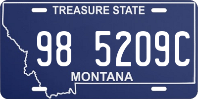 MT license plate 985209C