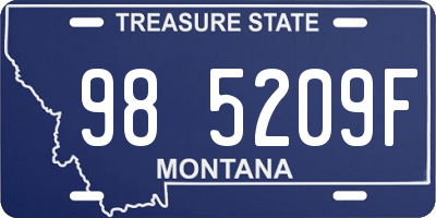 MT license plate 985209F