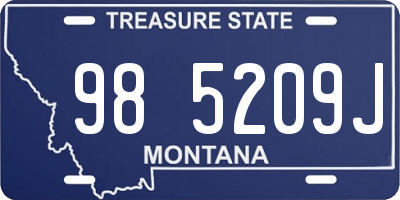 MT license plate 985209J