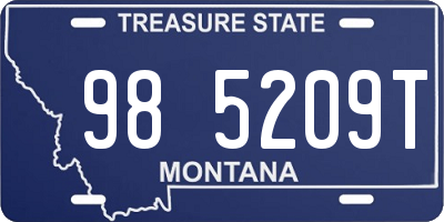 MT license plate 985209T