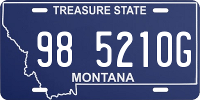 MT license plate 985210G