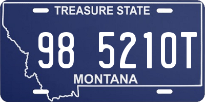 MT license plate 985210T