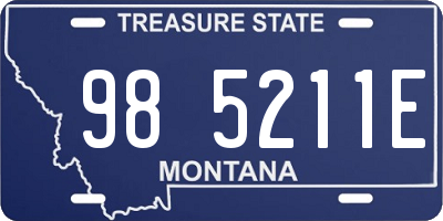 MT license plate 985211E