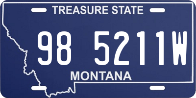 MT license plate 985211W