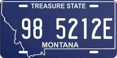 MT license plate 985212E