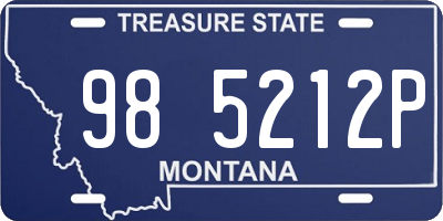 MT license plate 985212P