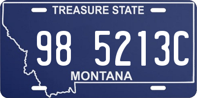 MT license plate 985213C