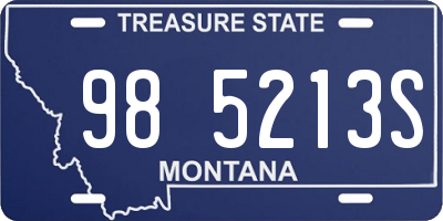 MT license plate 985213S