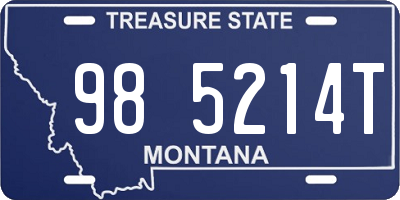 MT license plate 985214T