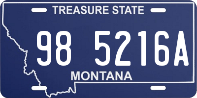 MT license plate 985216A