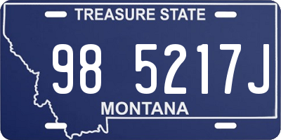 MT license plate 985217J