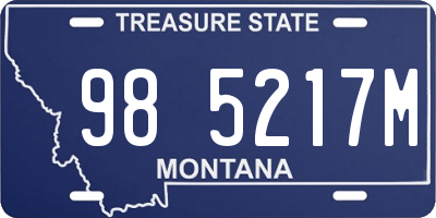 MT license plate 985217M