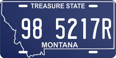 MT license plate 985217R