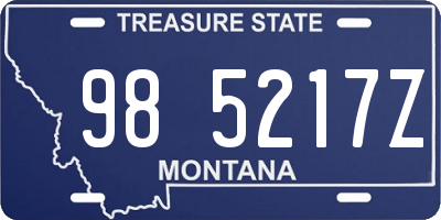 MT license plate 985217Z