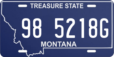 MT license plate 985218G