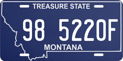 MT license plate 985220F