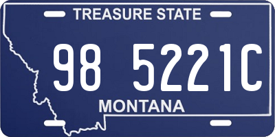 MT license plate 985221C