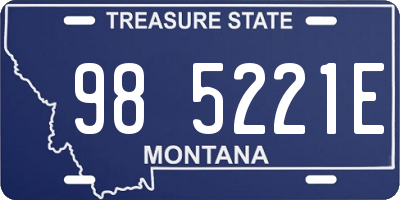 MT license plate 985221E
