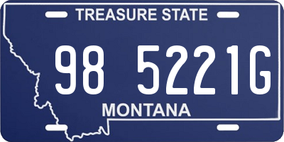 MT license plate 985221G