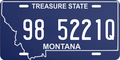 MT license plate 985221Q