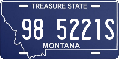 MT license plate 985221S