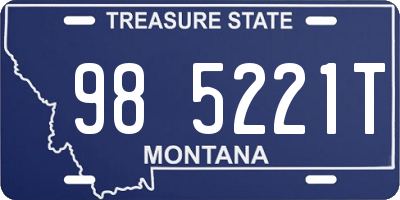 MT license plate 985221T