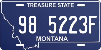 MT license plate 985223F