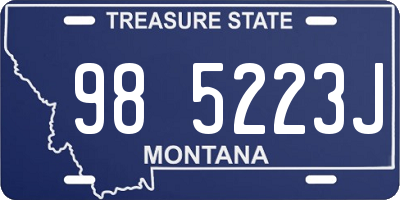 MT license plate 985223J