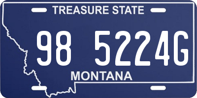 MT license plate 985224G