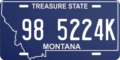 MT license plate 985224K