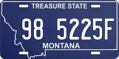 MT license plate 985225F
